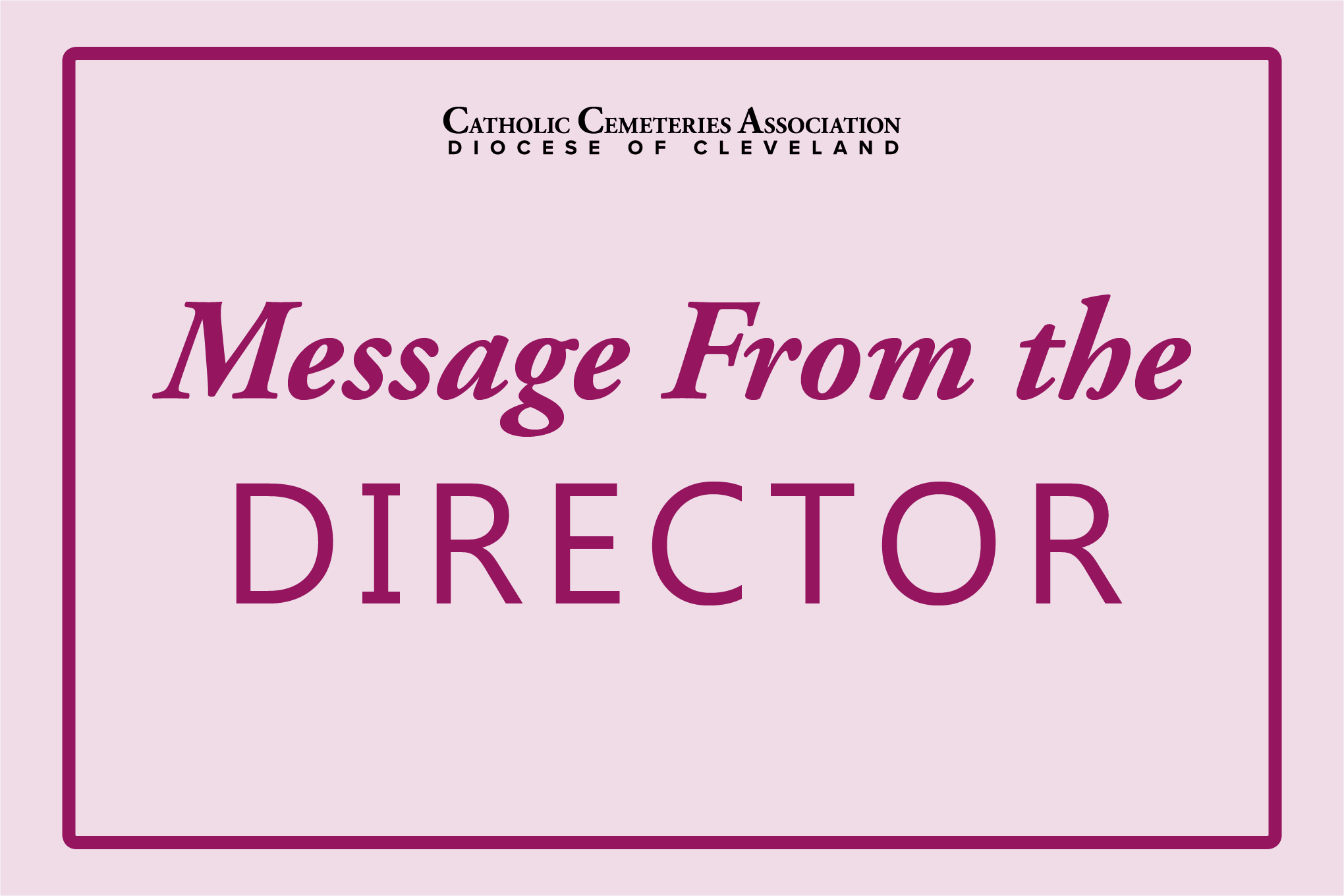 message from the director header image